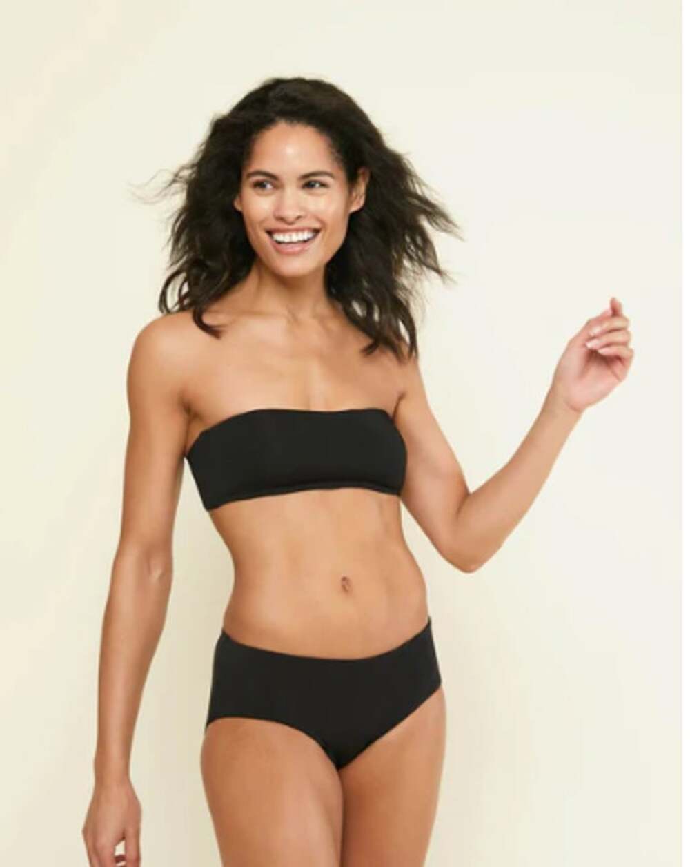 ANDIES SWIM NWT The Rio Strapless Swim Bikini Top in Black // M
